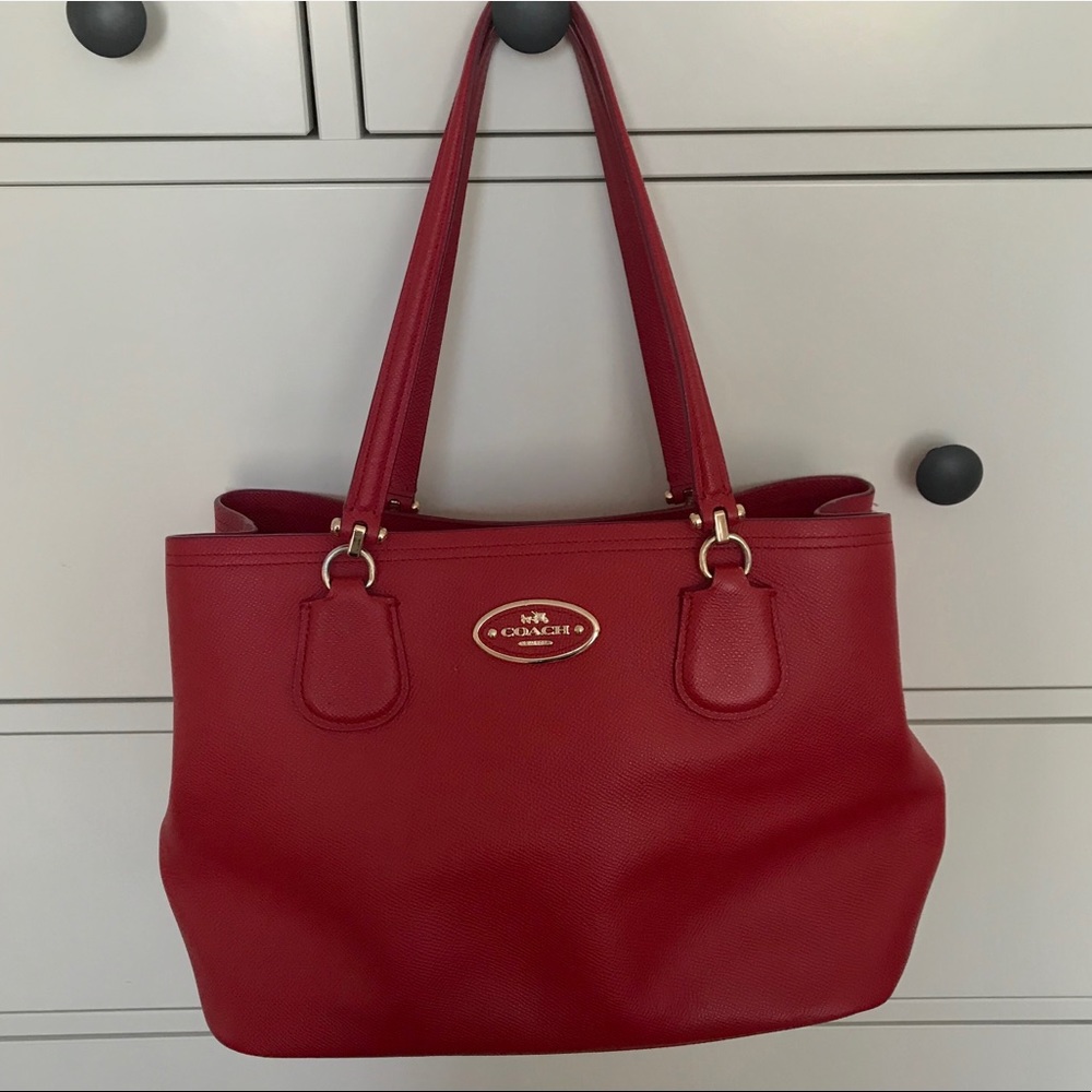 Coach Bright Red Tote